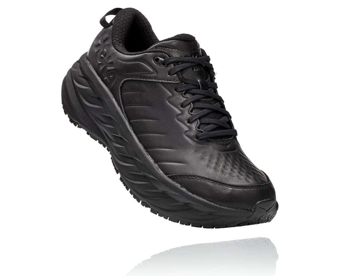 Hoka One One Bondi Sr Philippines - Mens Wide Running Shoes - Black | PF8230697